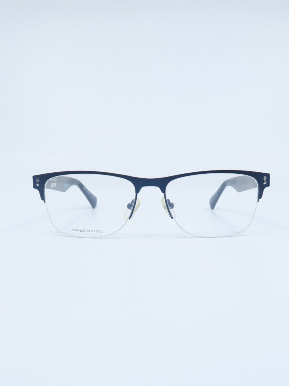 John Varvatos V181 54mm Navy Semi Rimless Stainless Steel, New Eyeglasses.
